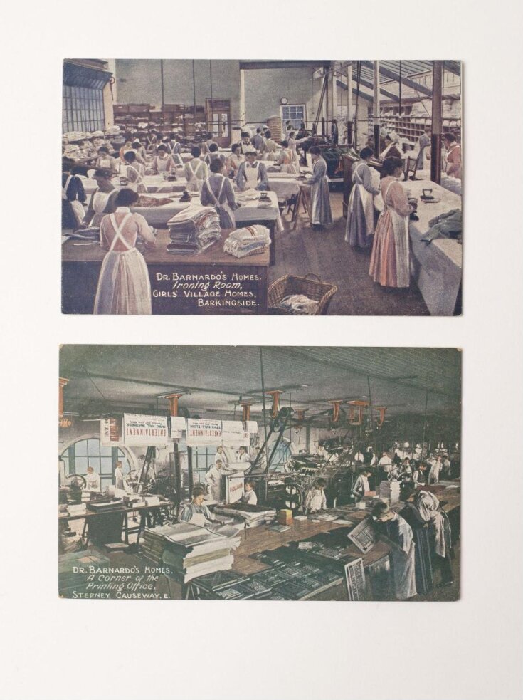 Dr Barnado's Homes. A Corner of the Printing Office... top image