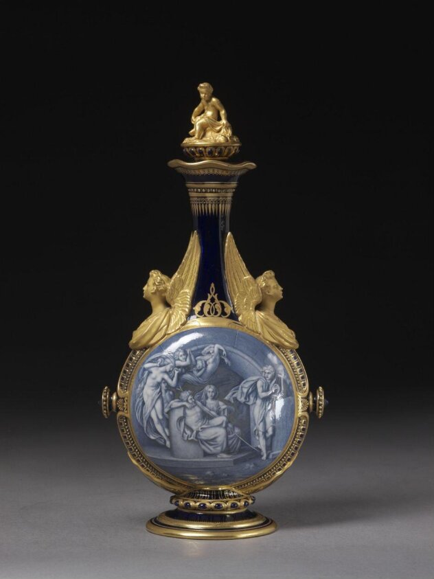 Bottle vase and cover (1866) by Francis Bott