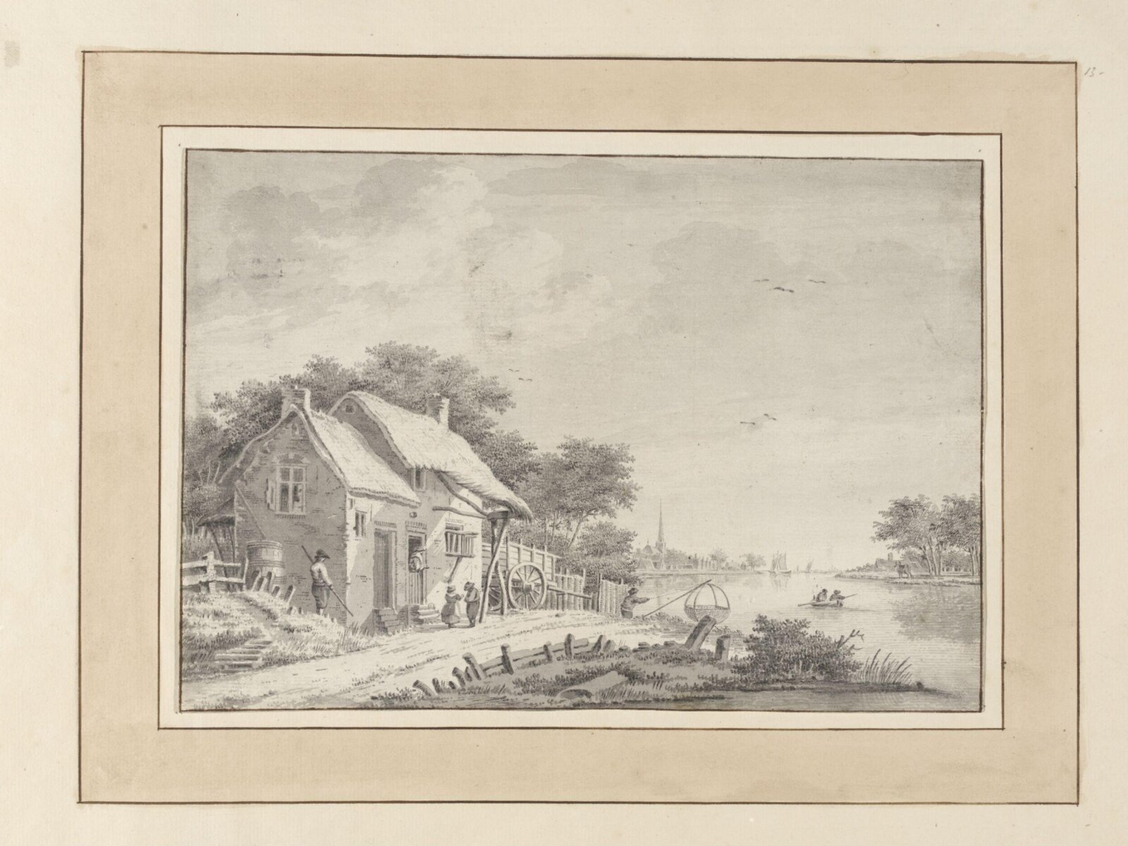 Drawing, Dirk Verrijk, mid-eighteenth century