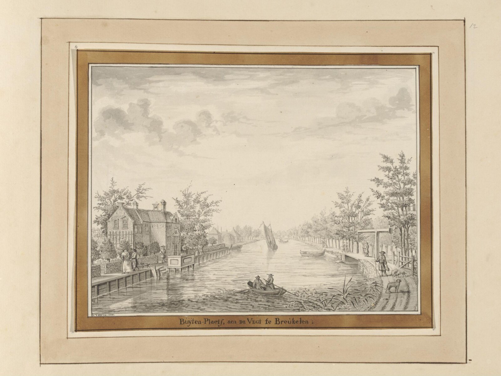 Drawing, Dirk Verrijk, mid-eighteenth century
