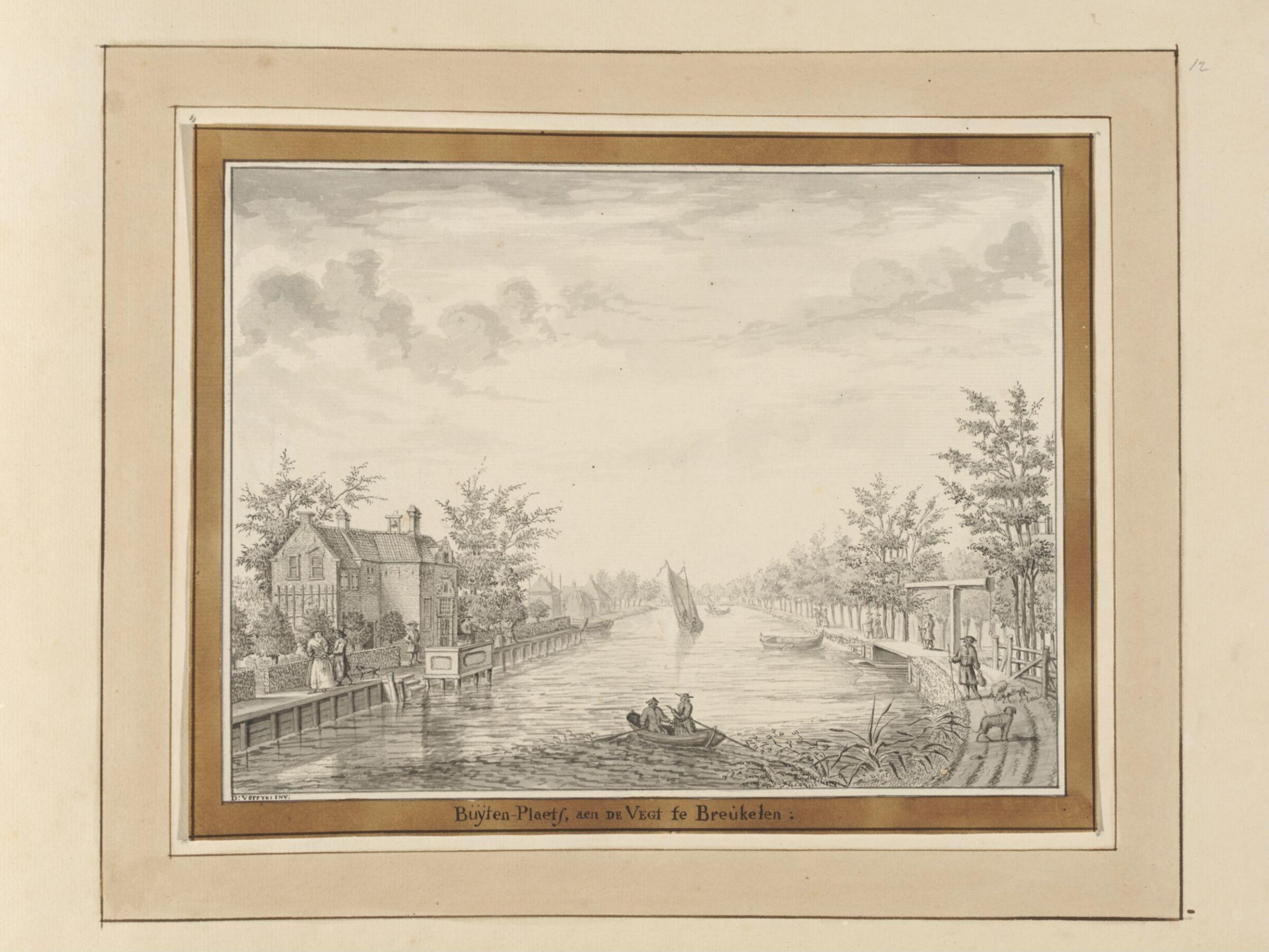 Drawing, Dirk Verrijk, mid-eighteenth century