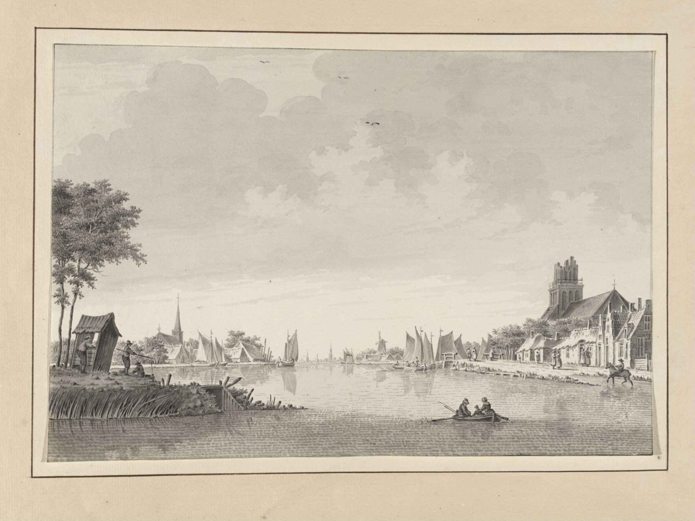 Drawing, Dirk Verrijk, mid-eighteenth century