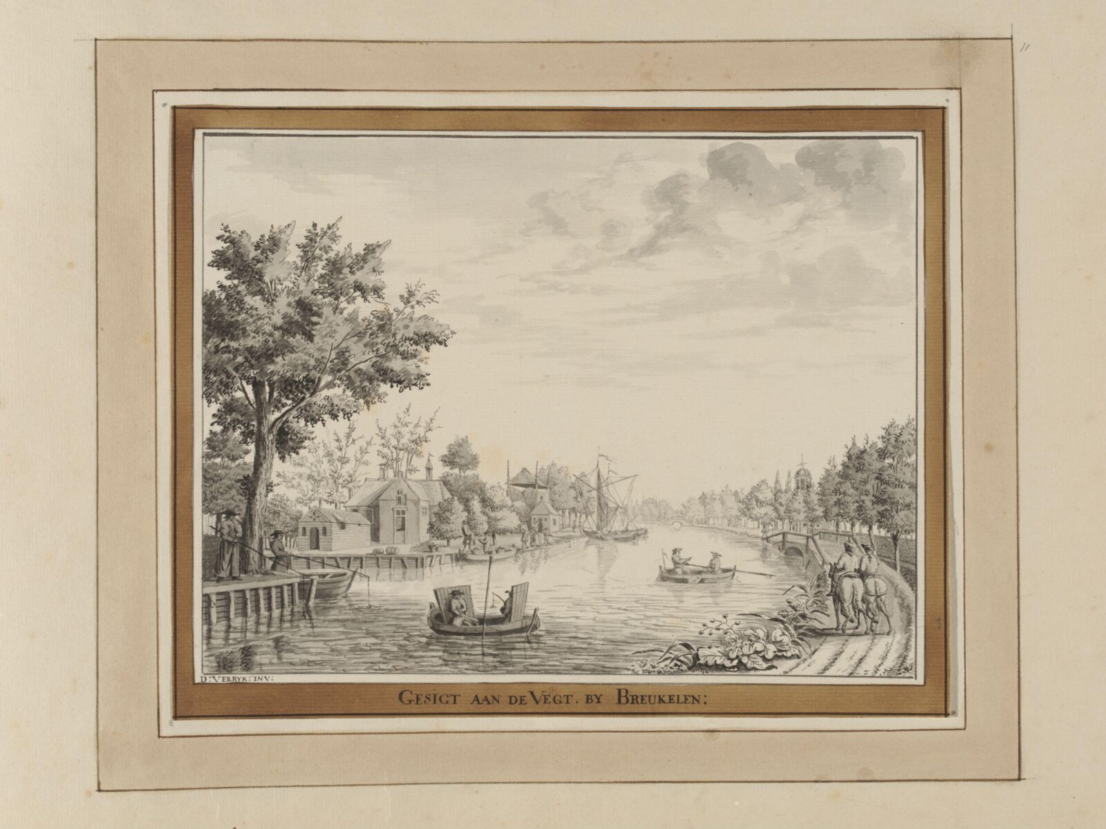 Drawing, Dirk Verrijk, mid-eighteenth century