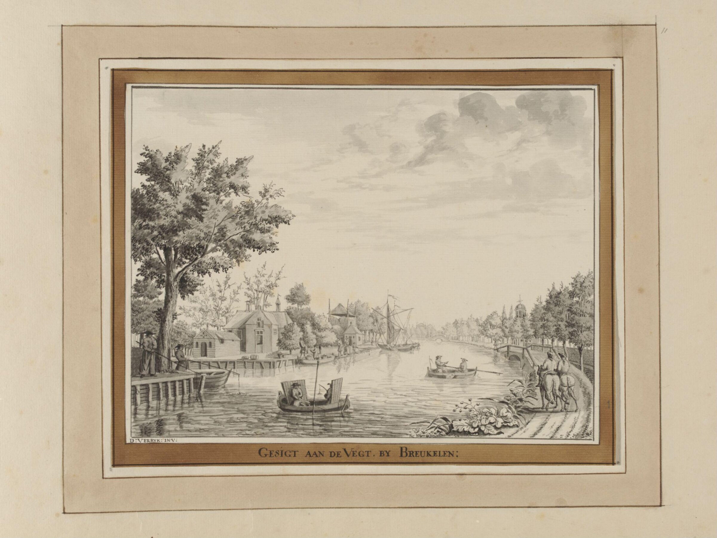 Drawing, Dirk Verrijk, mid-eighteenth century