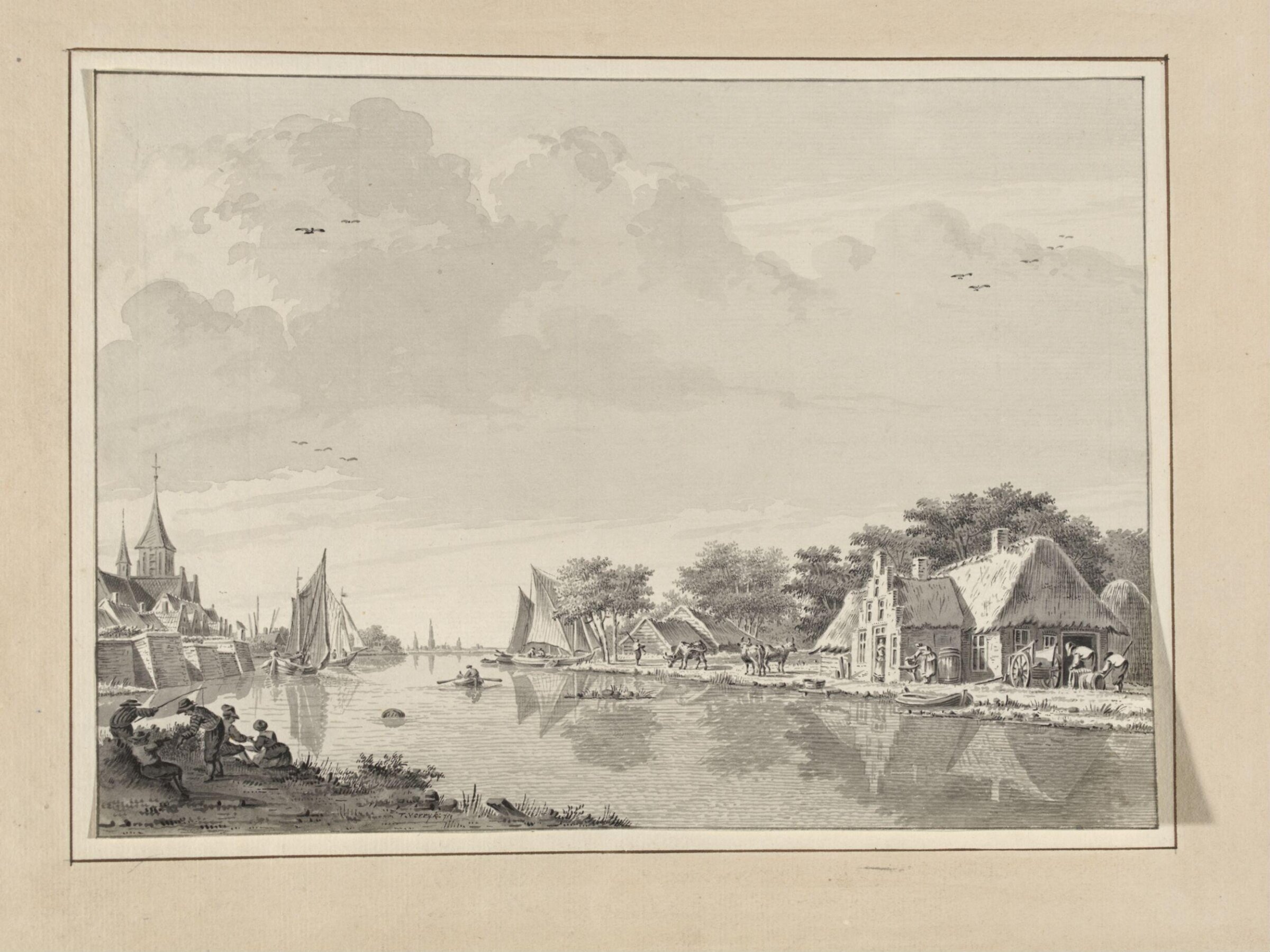Drawing, Dirk Verrijk, mid-eighteenth century