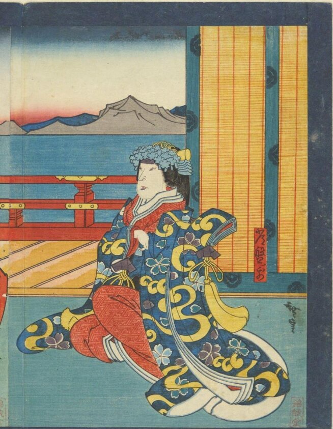 Theatrical Scene by Konishi Hirosada