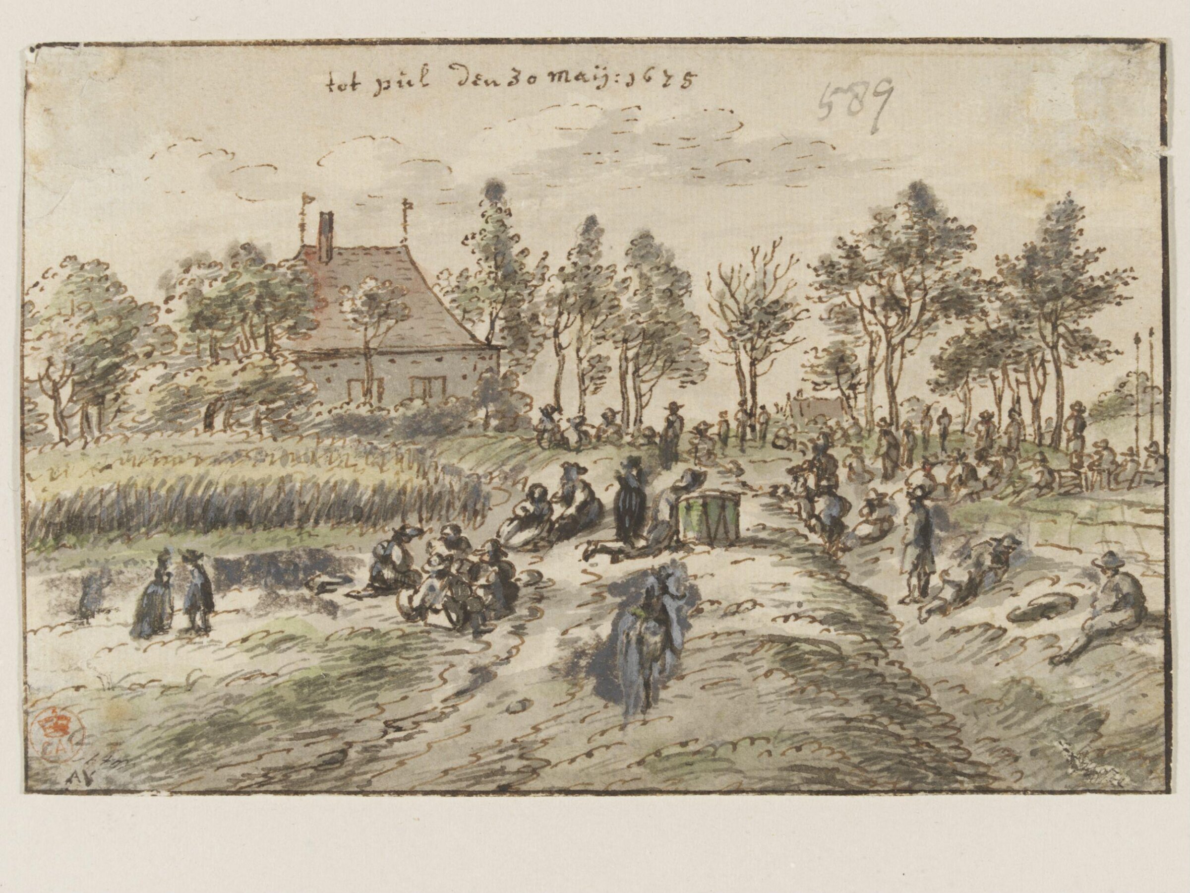 A Country Gathering at Pulle, Near Zandhoven, Belgium, Josua de Grave, late 17th century