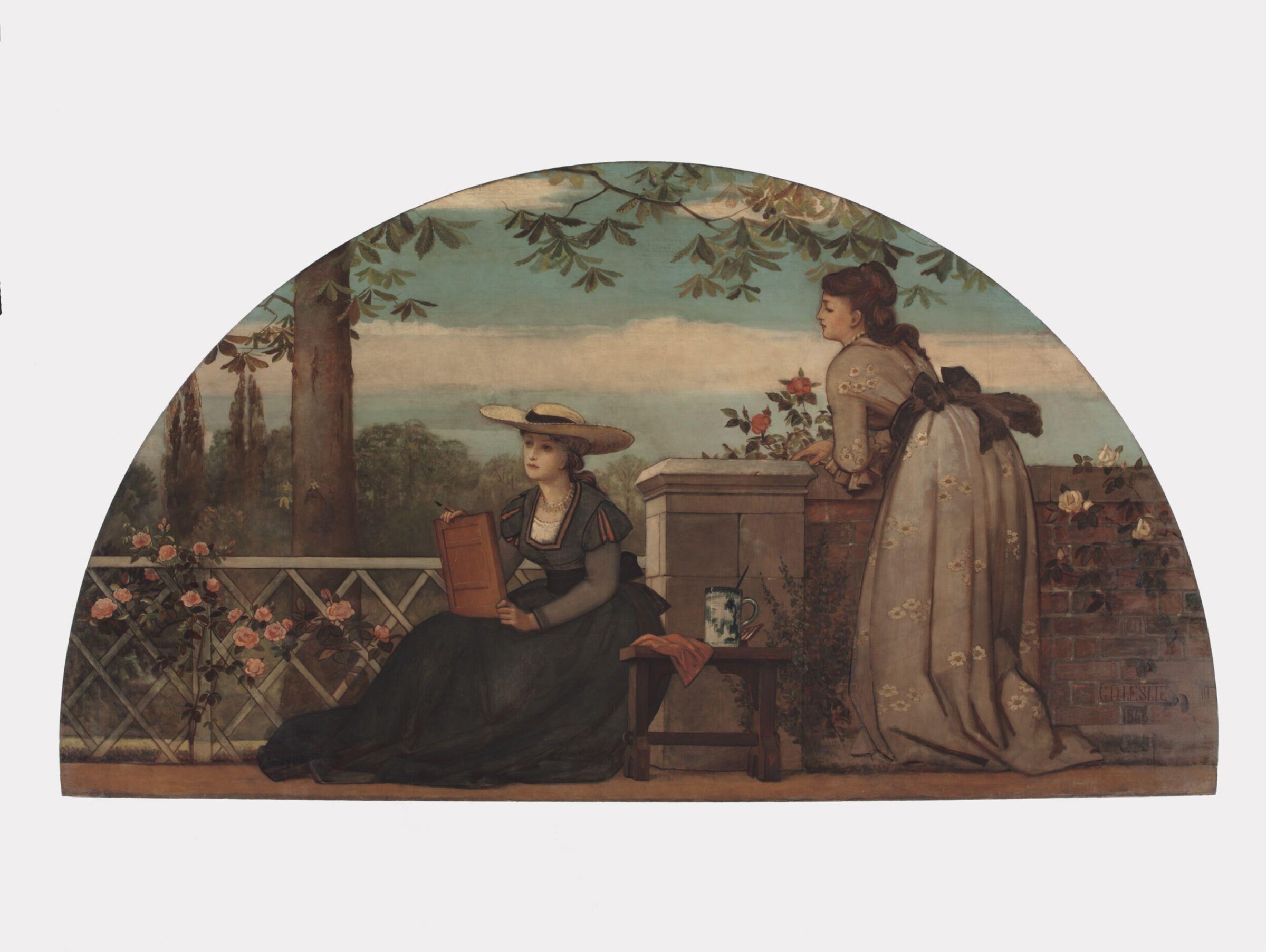 Landscape Painting, Джордж Данлоп Лесли, 1868