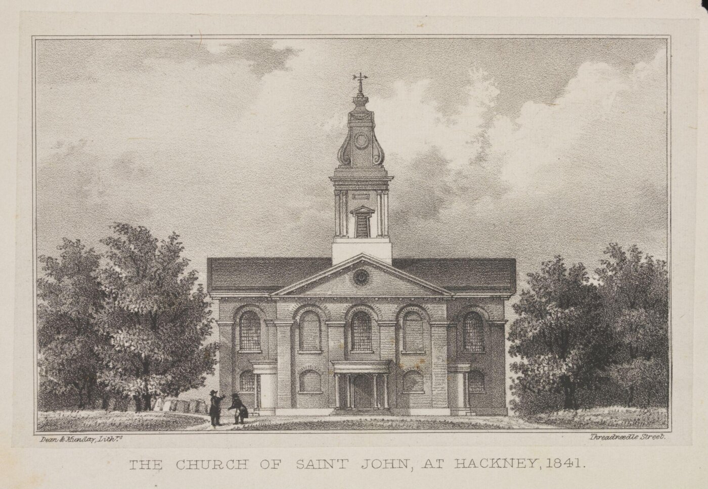Unknown, The Church of Saint John, at Hackney, 1841