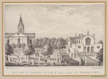 Back View of Hackney Church & Yard and the Grammar School