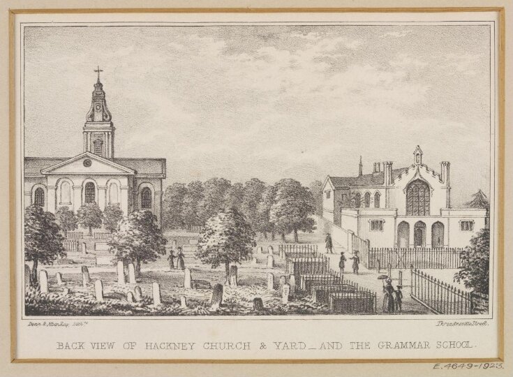 Back View of Hackney Church & Yard and the Grammar School top image