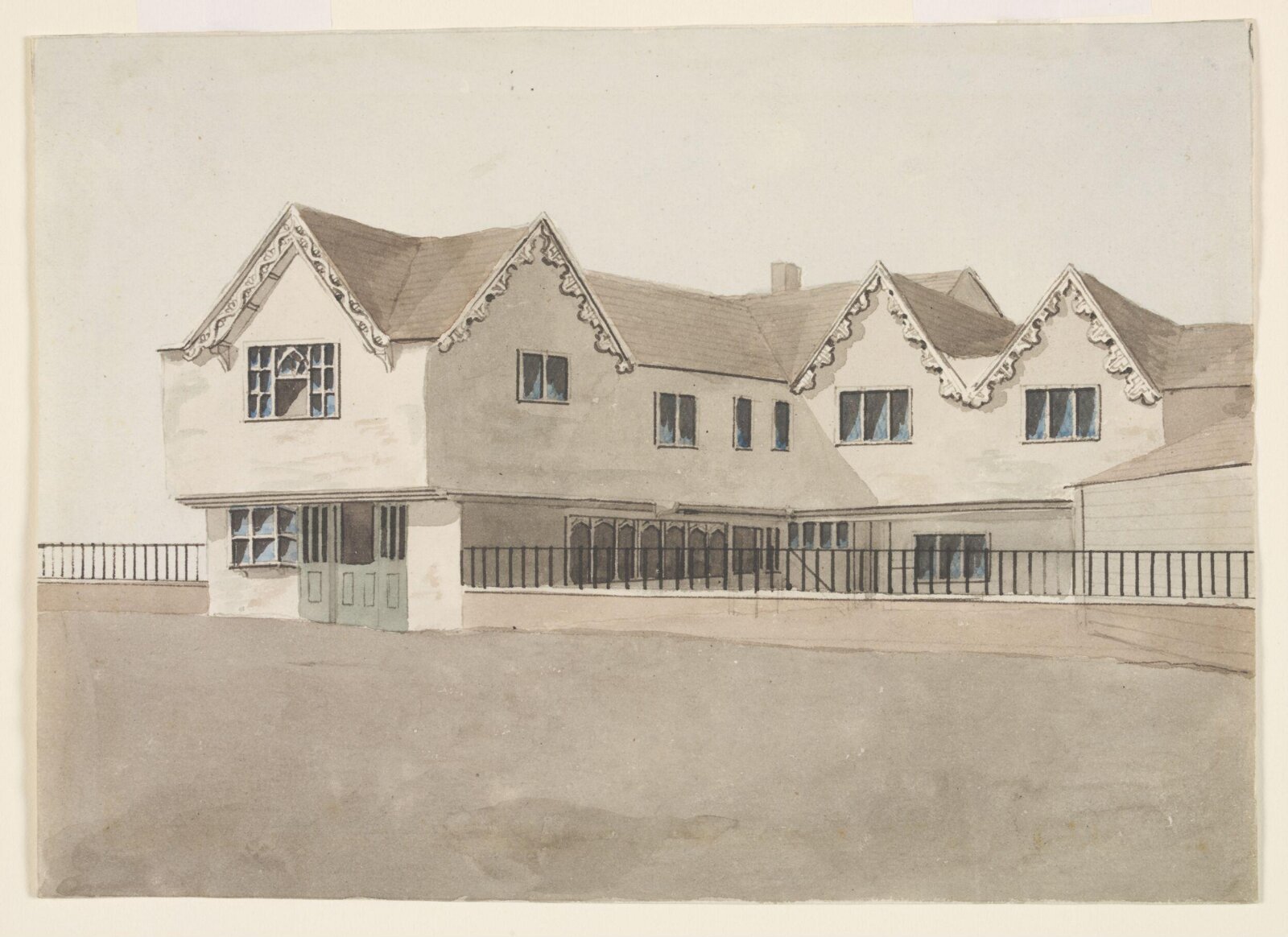 View of Clapton House, Hackney, ca. 1810