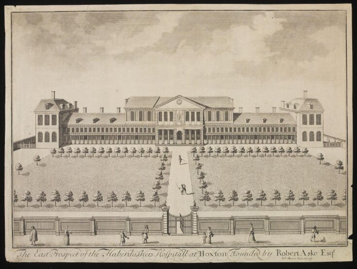 The East Prospect of the Haberdashers Hospitall at Hoxton Founded by Robert Aske Esqr top image