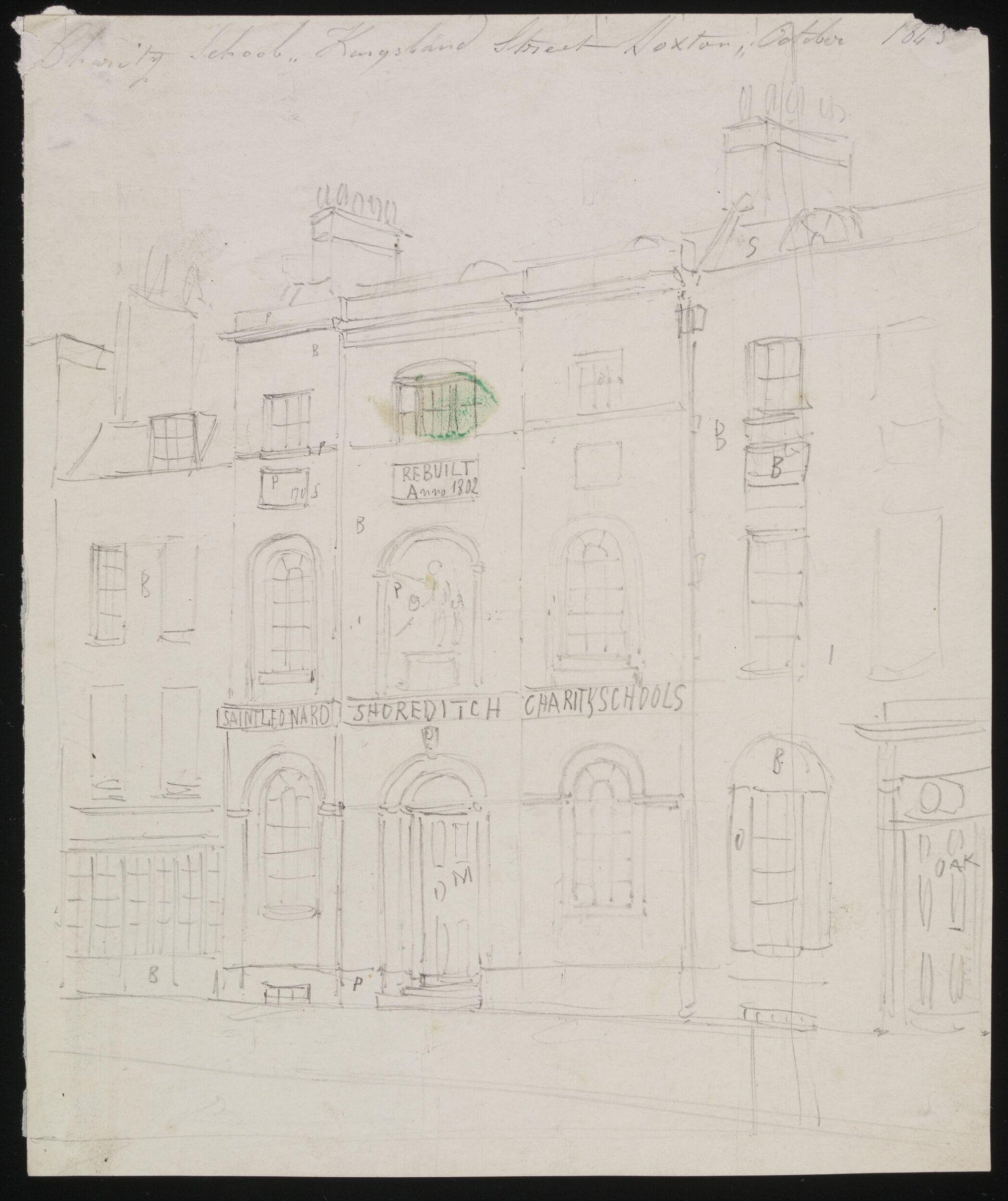 Charity School, Kingsland Street, Hoxton, October 1845, Allen, October 1845