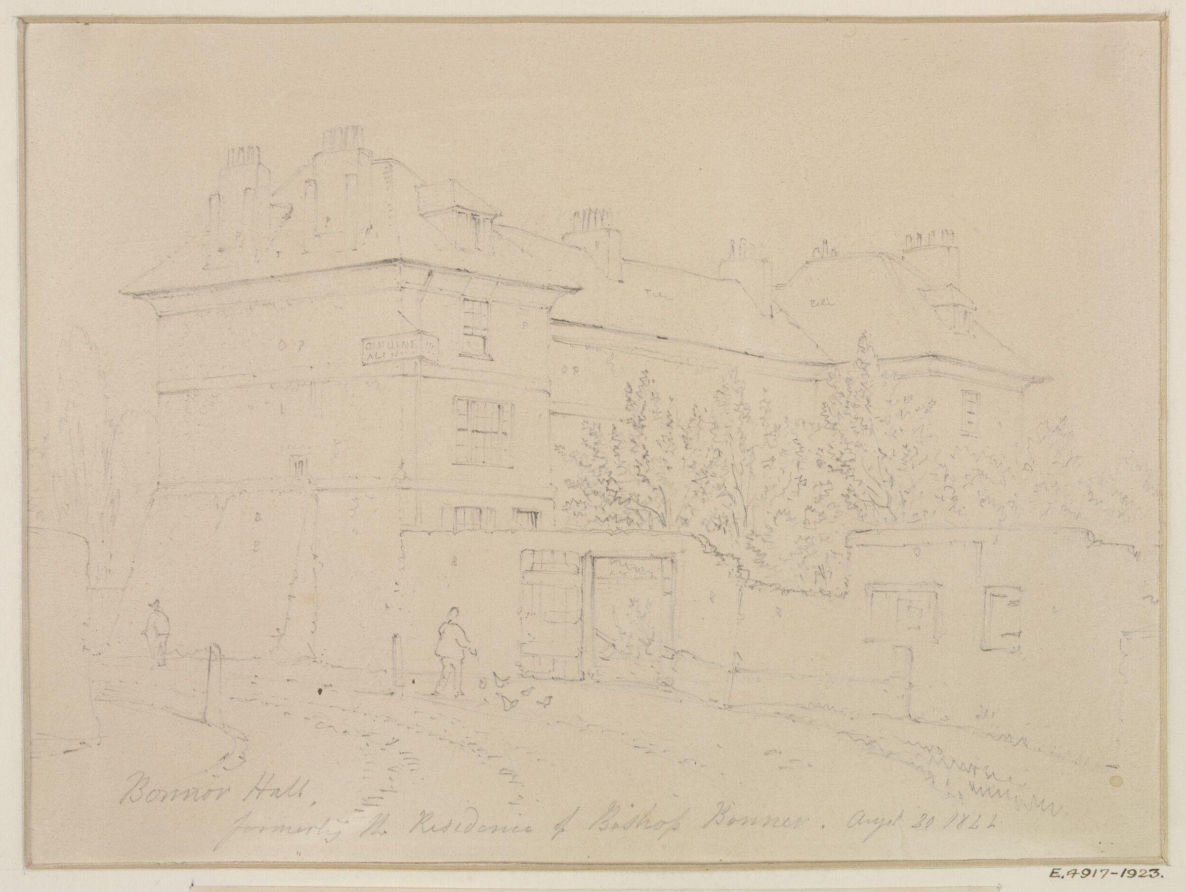 Bonner's Hall, formerly the Residence of Bishop Bonner, T. H. Shepherd, 30 August 1844