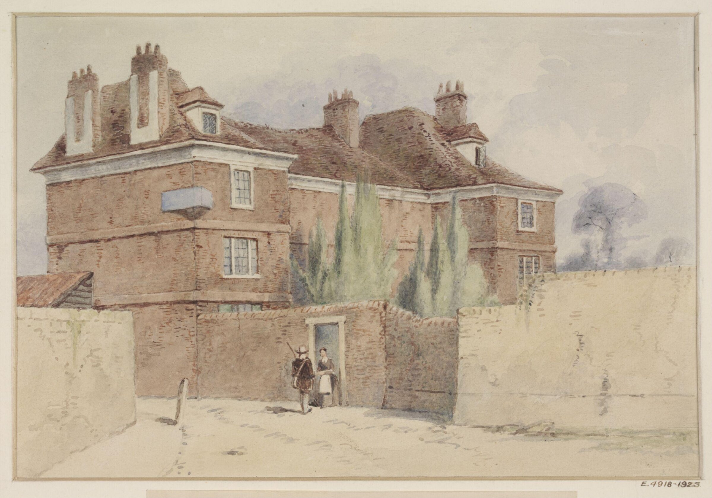 Bonner's Hall, Bethnal Green, George Shepherd, ca. 1820