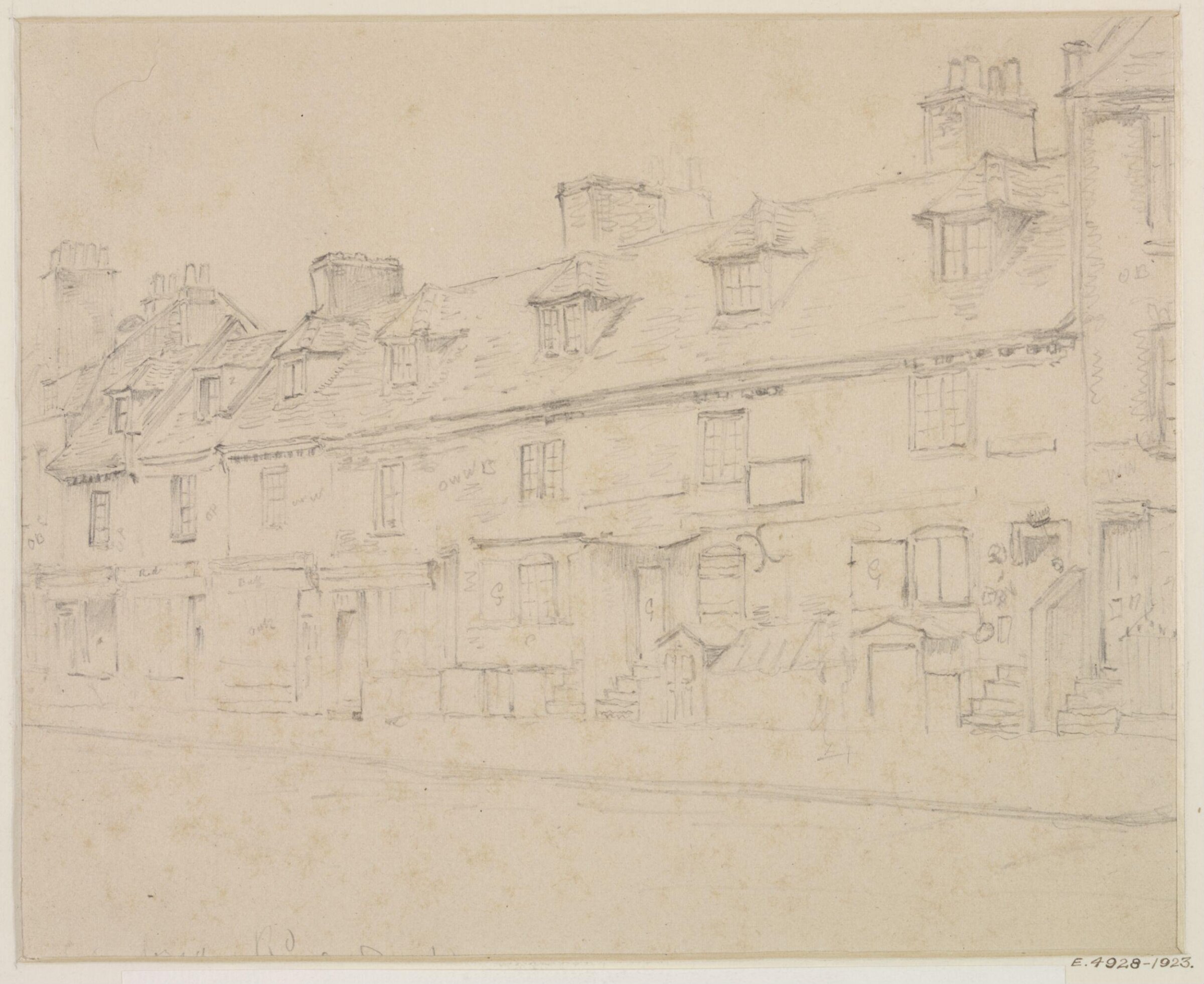 Belvedere Place, Bethnal Green, Thomas Hosmer Shepherd, ca. 1830