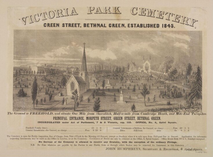 Victoria Park Cemetery, Green Street, Bethnal Green, Established 1845 top image