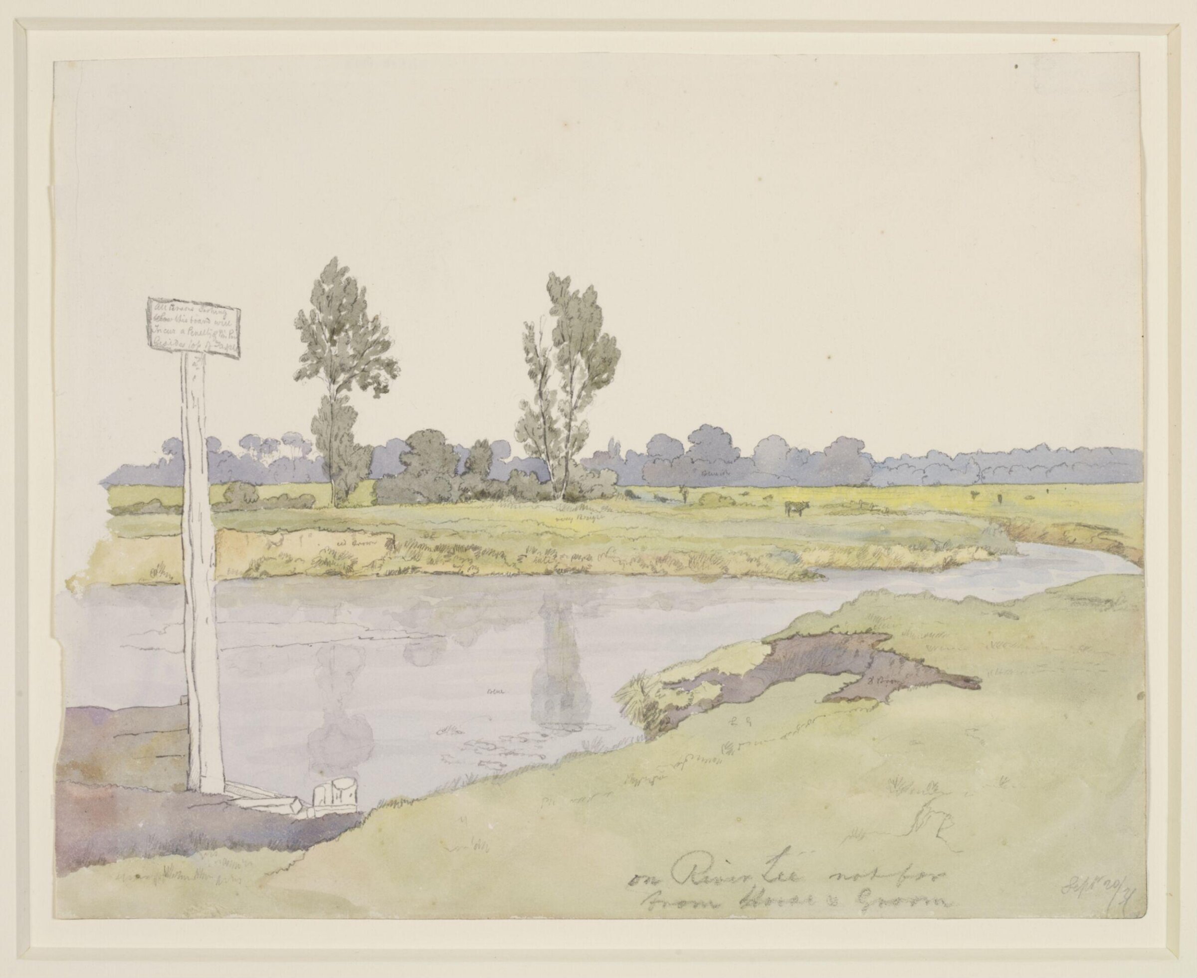 On River Lee, not far from Horse and Groom, Thomas Hosmer Shepherd, 1831