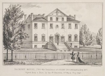 Hackney House, 1728, the Residence of Stamp Brooksbank, Esq., M.P.