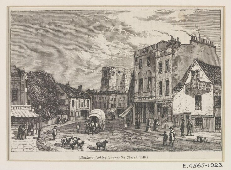 Hackney, looking towards the Church, 1840. top image