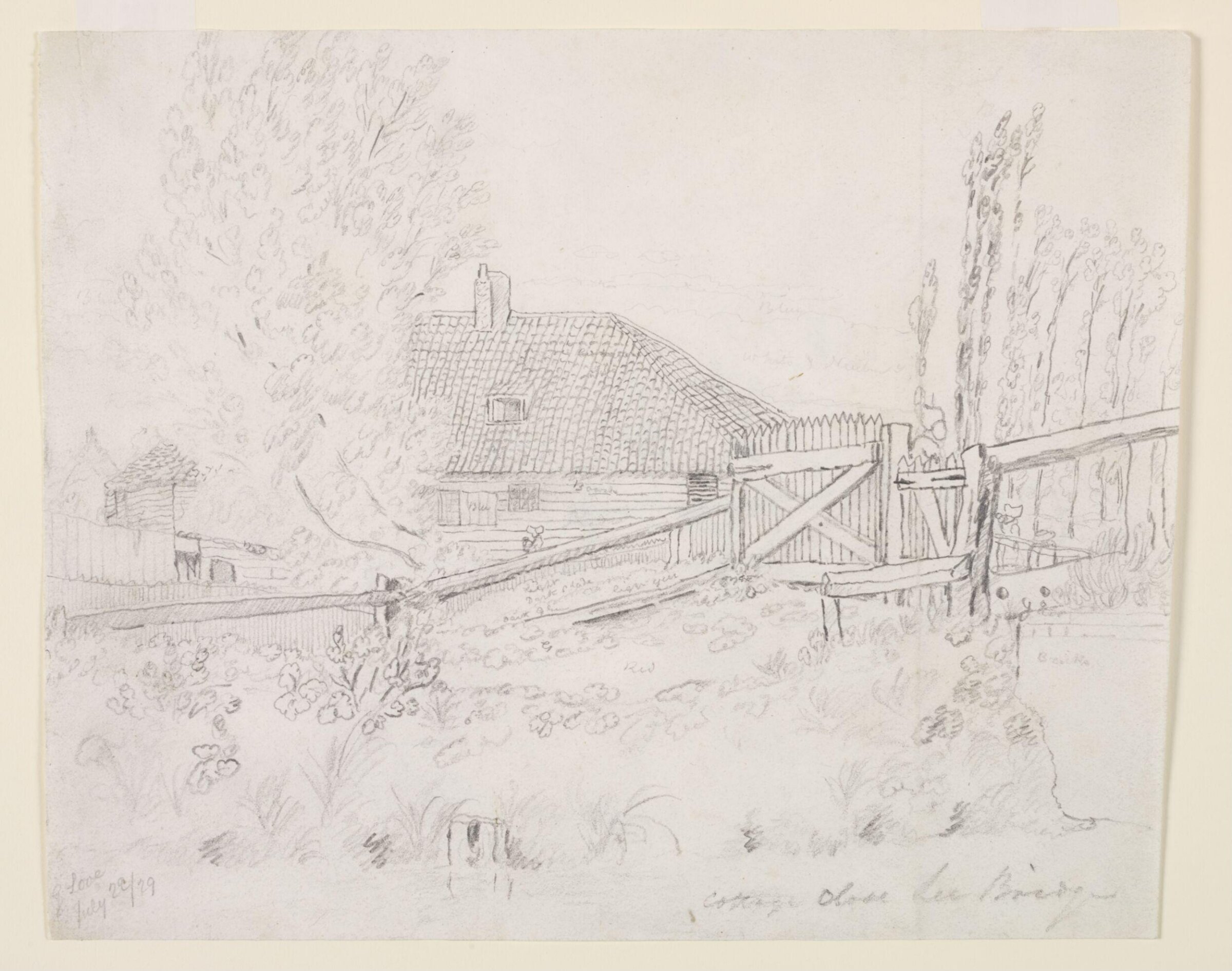 Cottage close to the Lea Bridge, Thomas Hosmer Shepherd, 1829