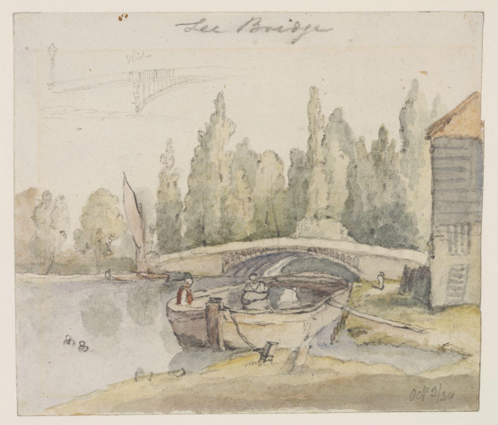 Lea Bridge, Thomas Hosmer Shepherd, 1834