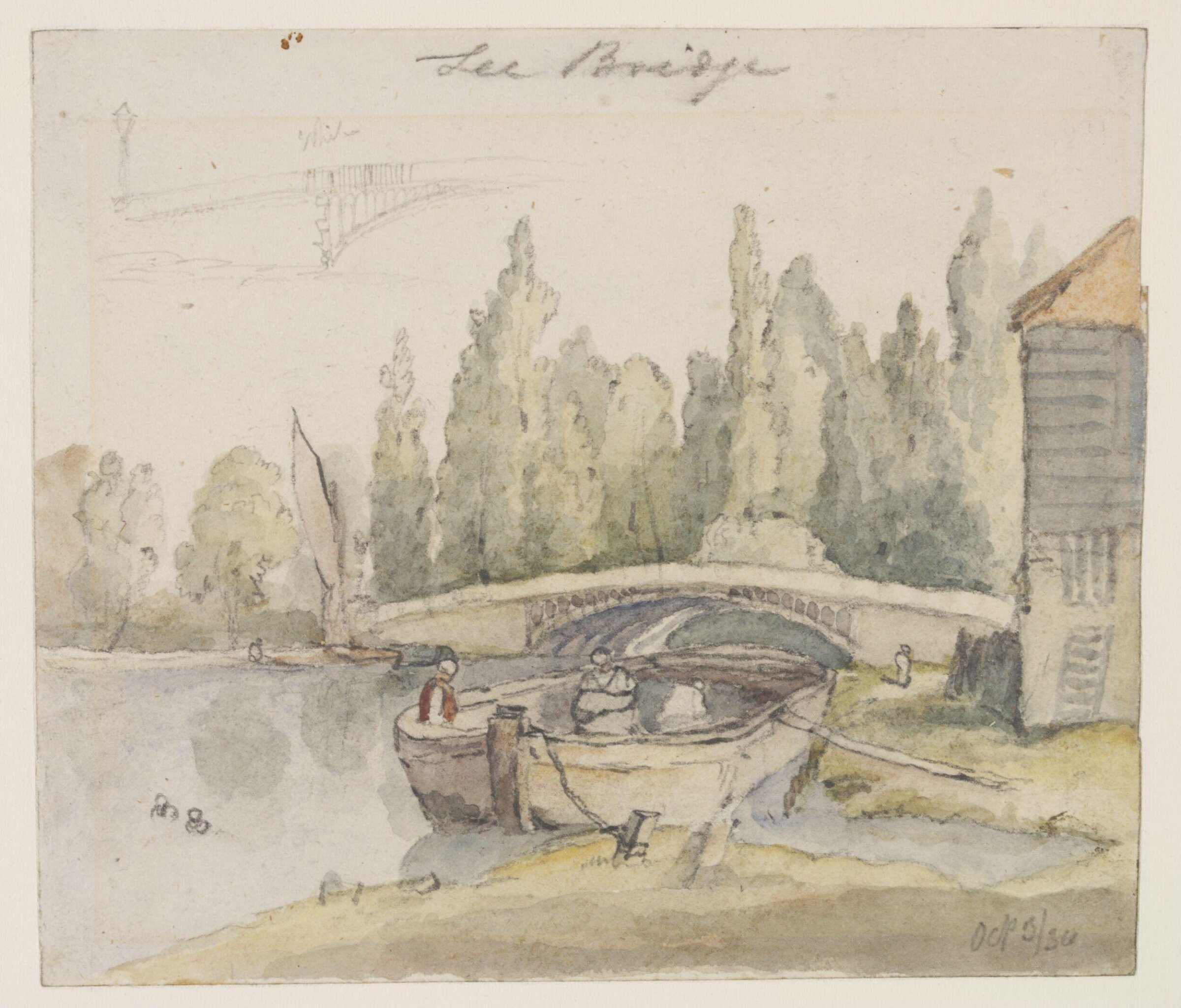 Lea Bridge, Thomas Hosmer Shepherd, 1834