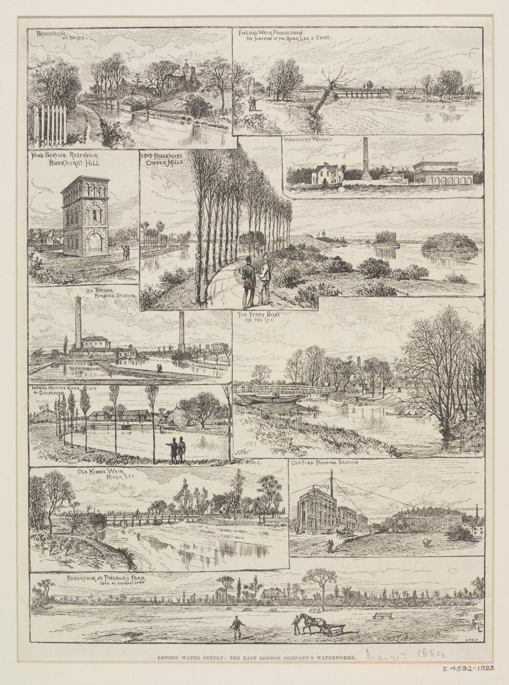 Unknown, LONDON WATER SUPPLY: THE EAST LONDON COMPANY'S WATERWORKS.