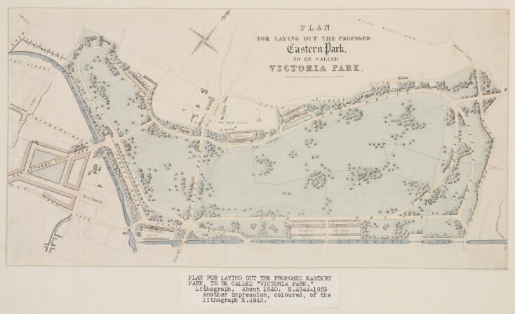 Plan for laying out the proposed Eastern Park, to be called Victoria Park top image