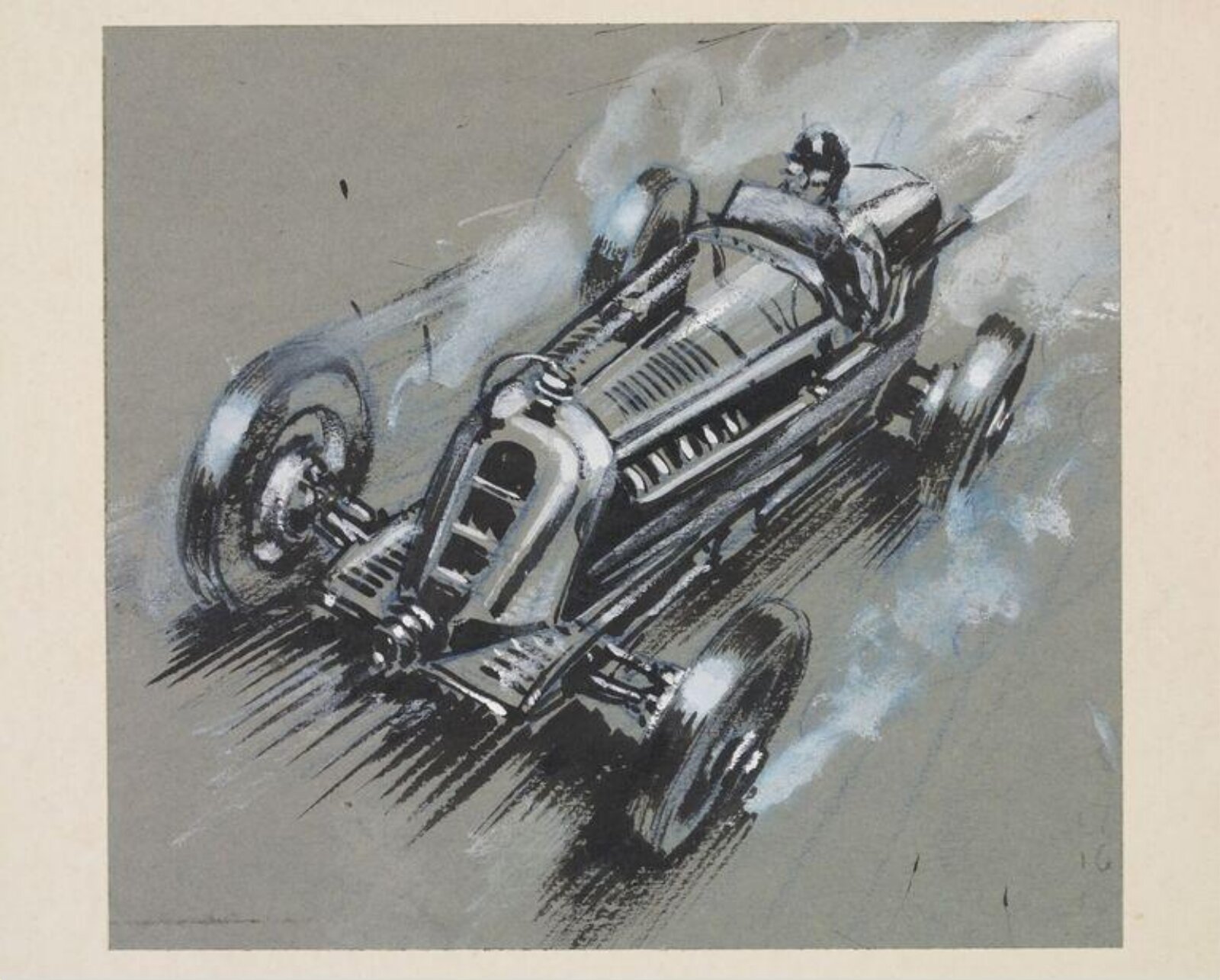 A Racing car, Wilfrid R. Addey, late 1940s