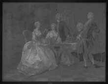 A portrait of the Vigor Family: Jane Vigor, Joseph Vigor, Ann Vigor, William Vigor and probably John Penn thumbnail 1