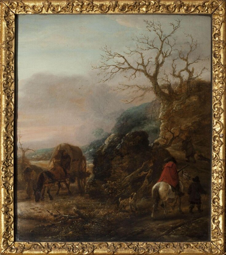 Landscape with horseman and a cart top image