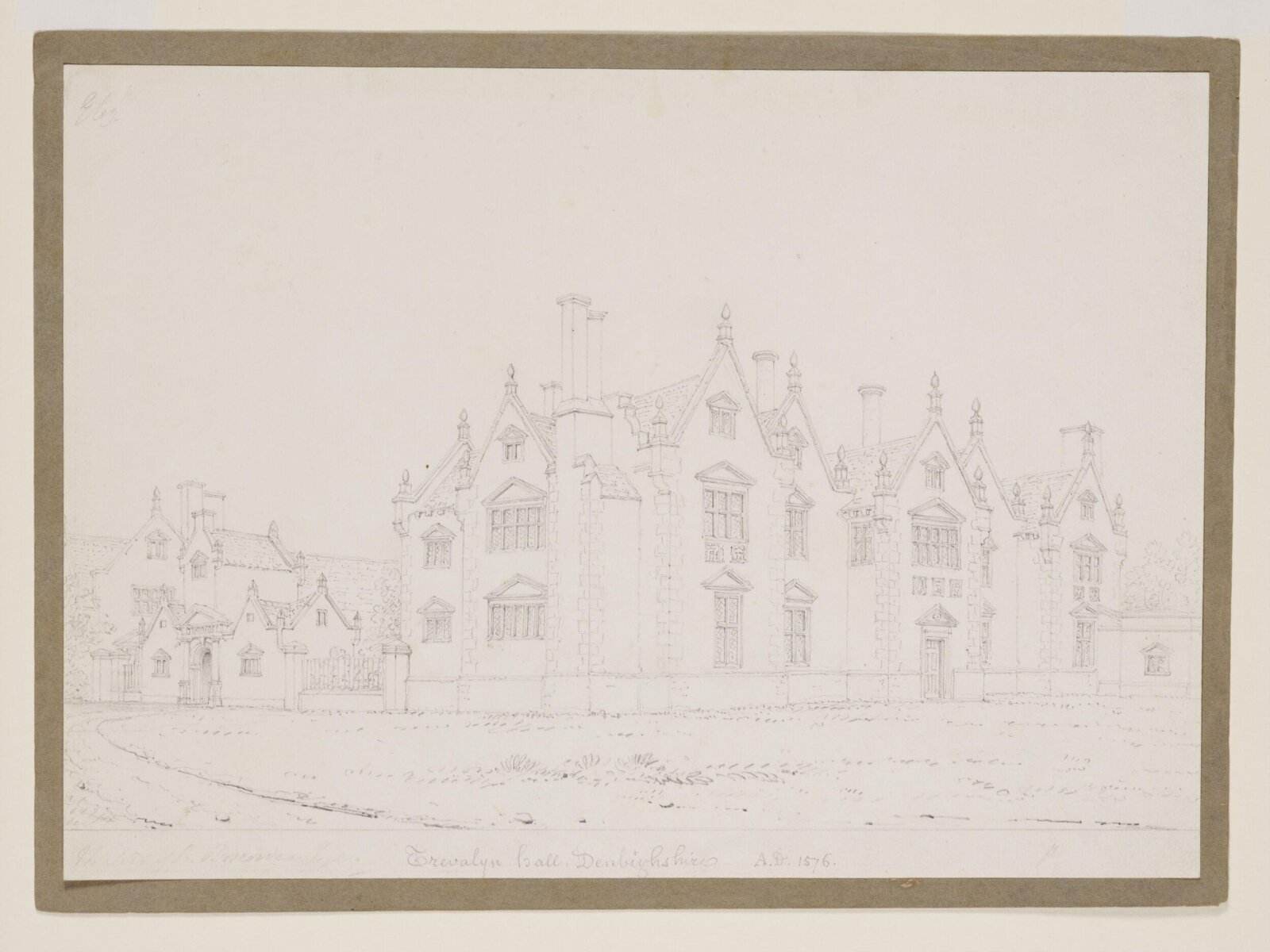 Drawing, Anthony Salvin, 19th century