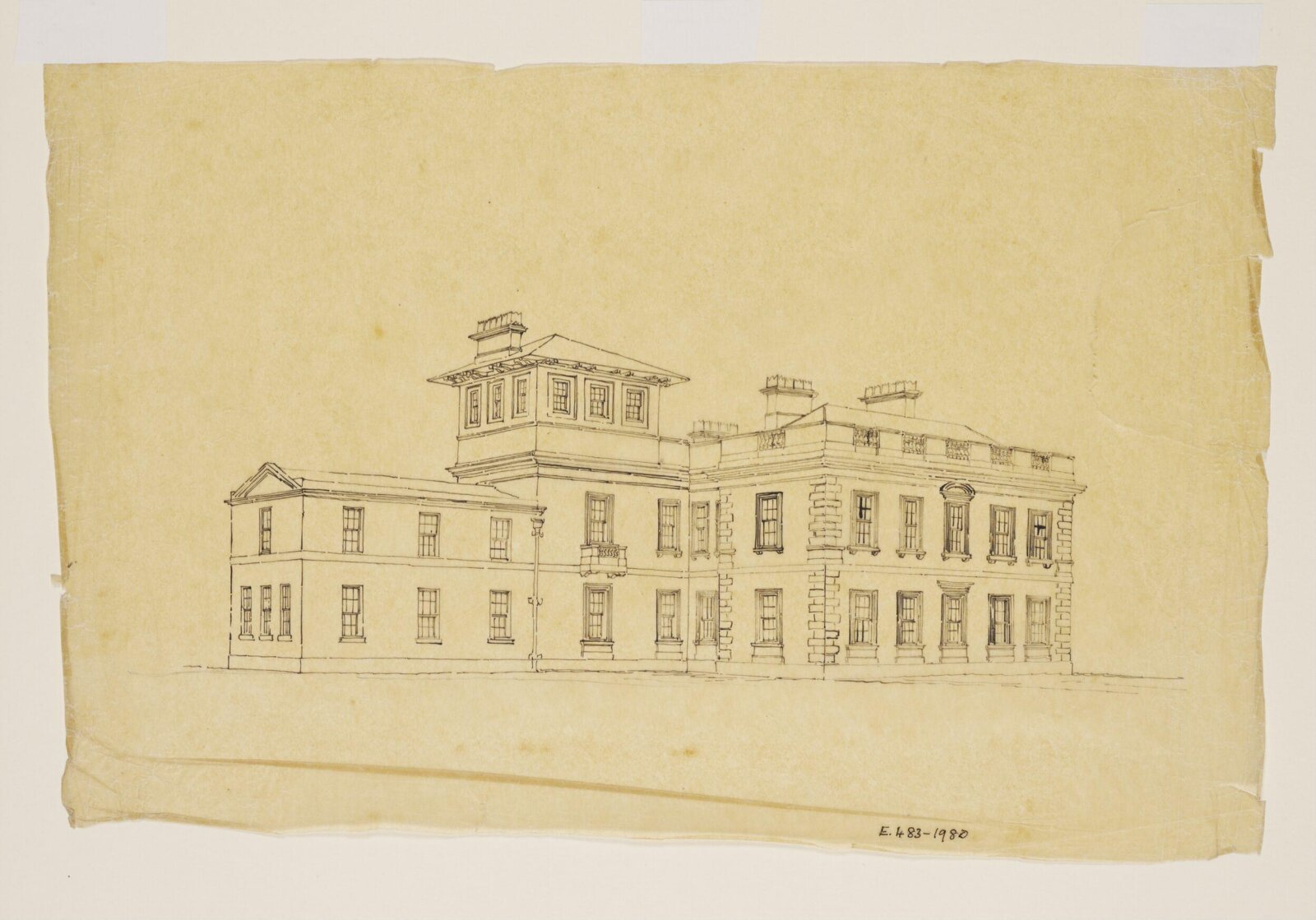 Drawing, Anthony Salvin, 19th century