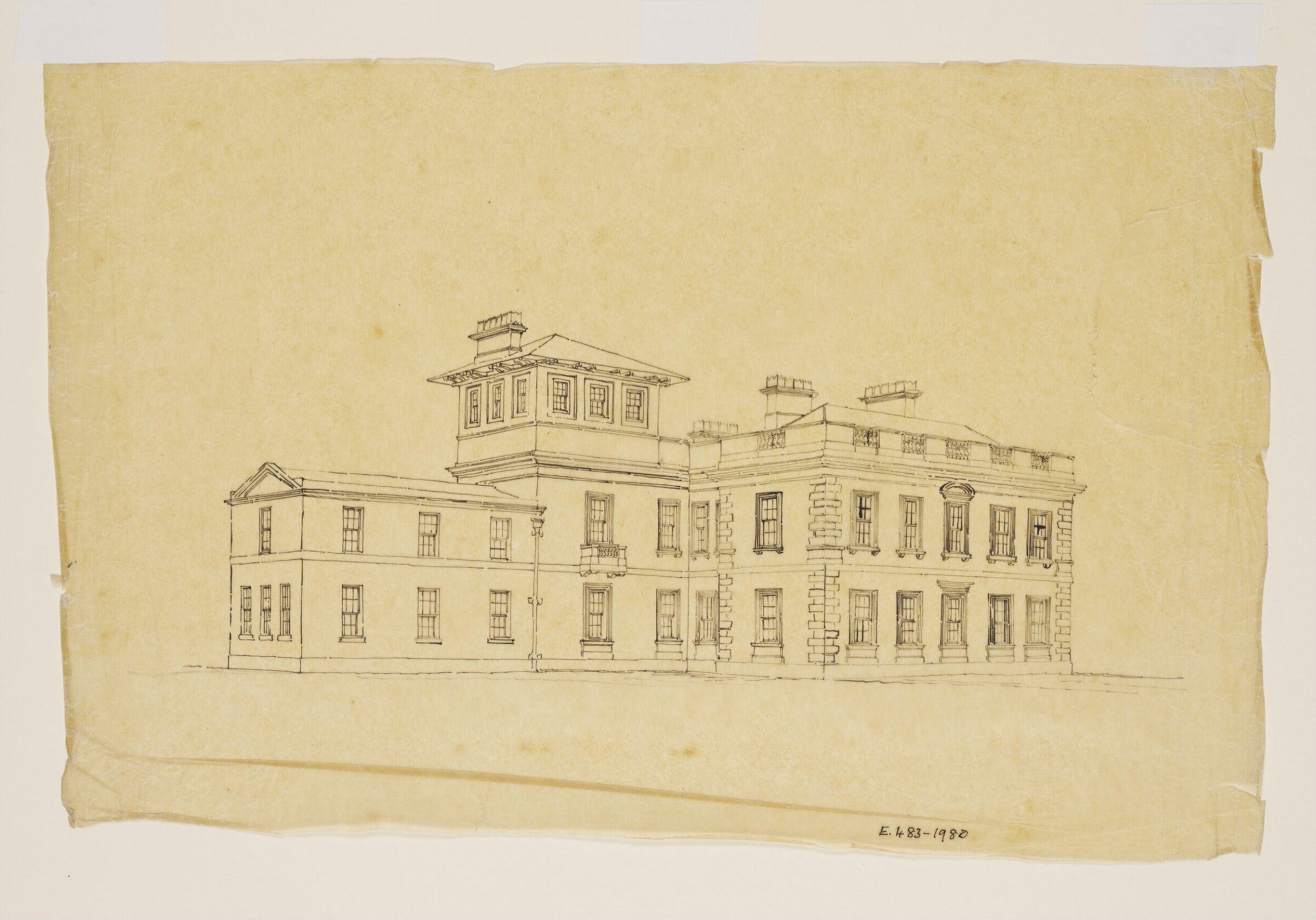 Drawing, Anthony Salvin, 19th century