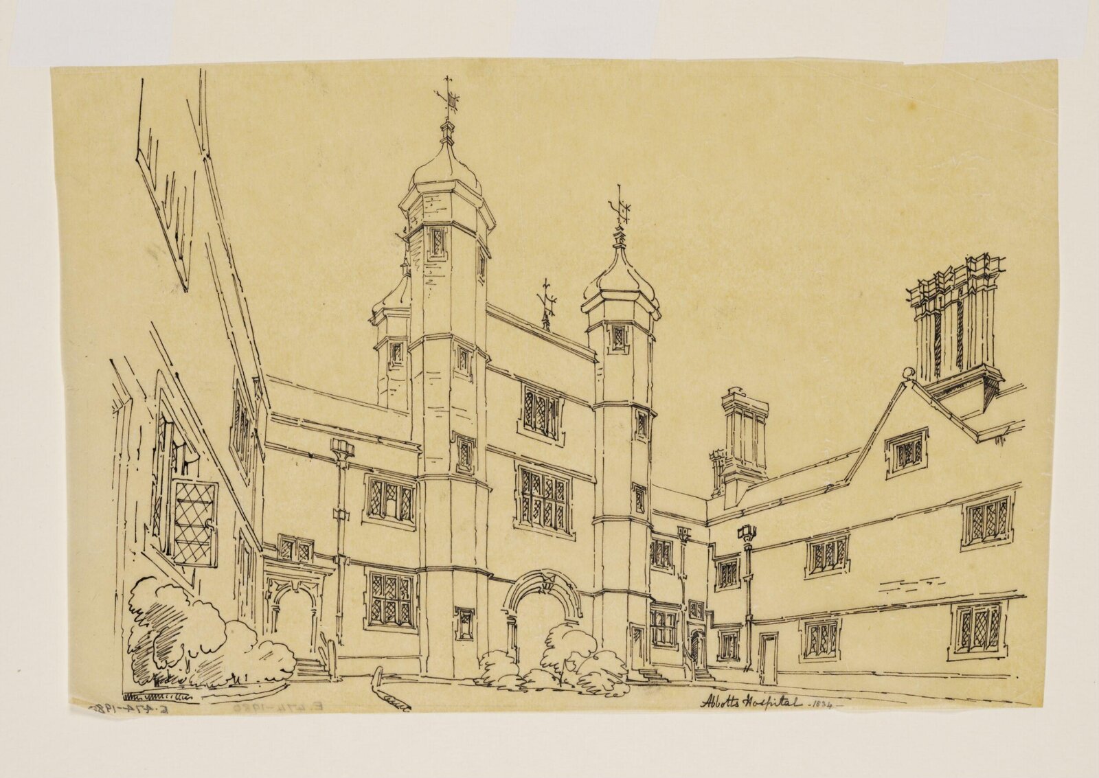 Drawing, Anthony Salvin, 1834