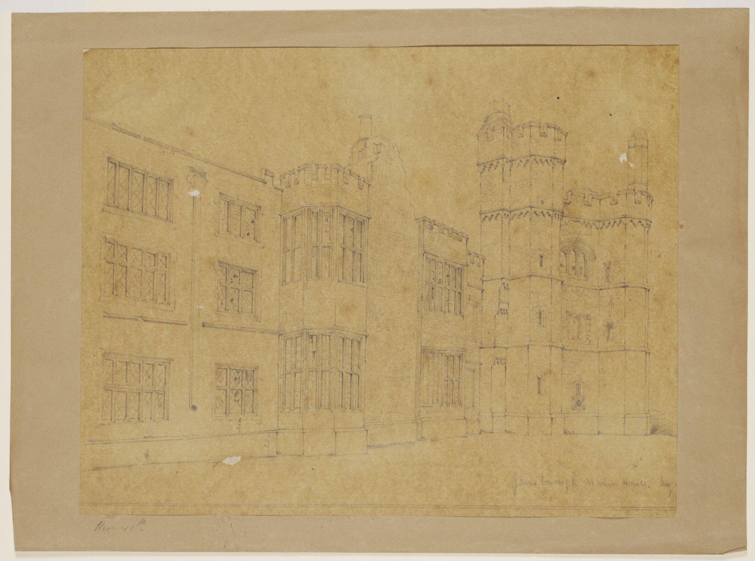 Drawing, Anthony Salvin, 19th century