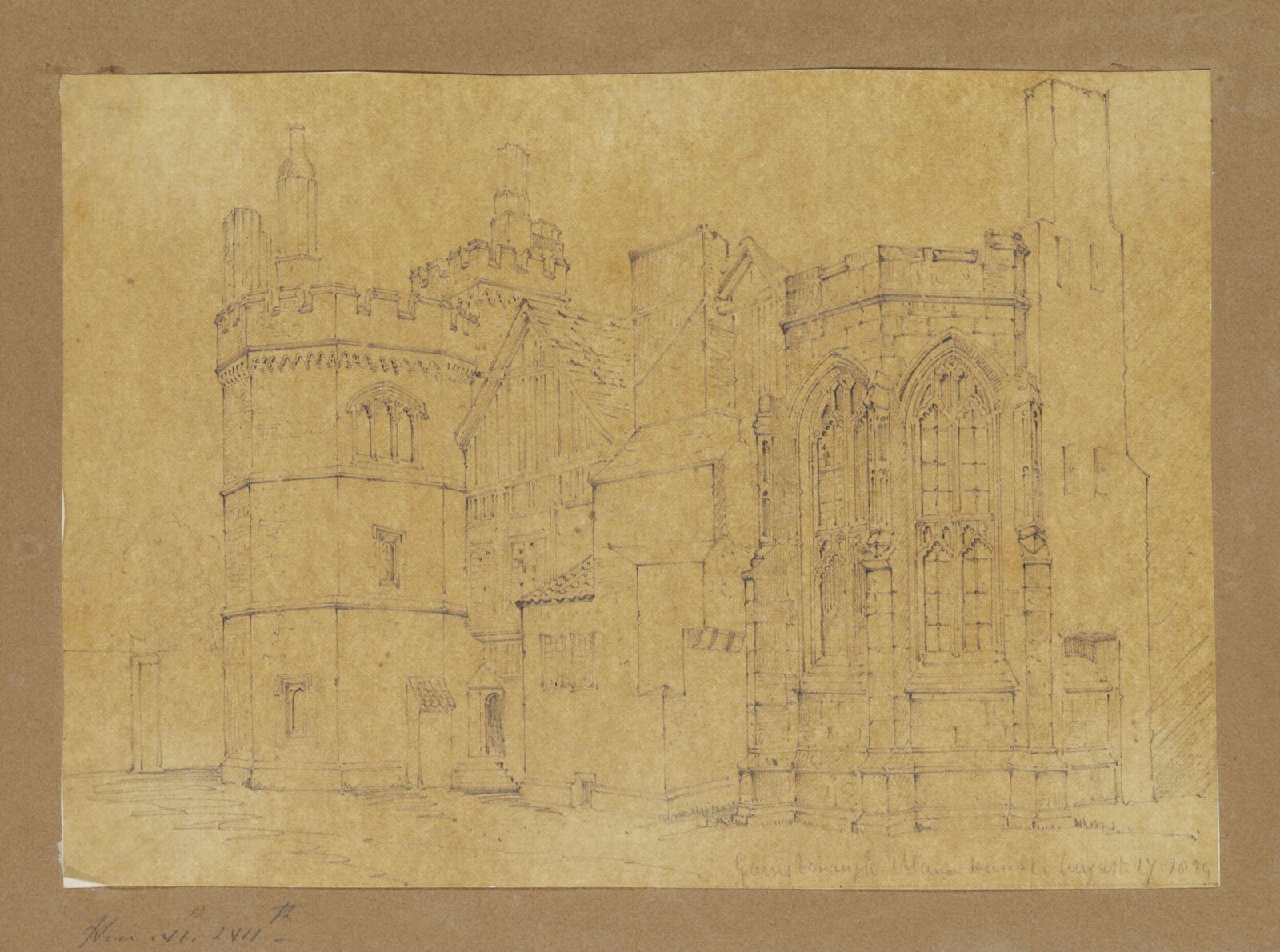 Drawing, Anthony Salvin, 17/8/1829