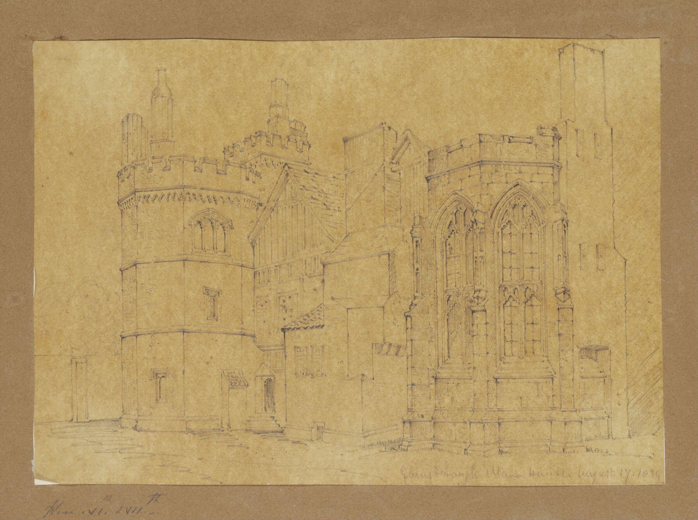Drawing, Anthony Salvin, 17/8/1829