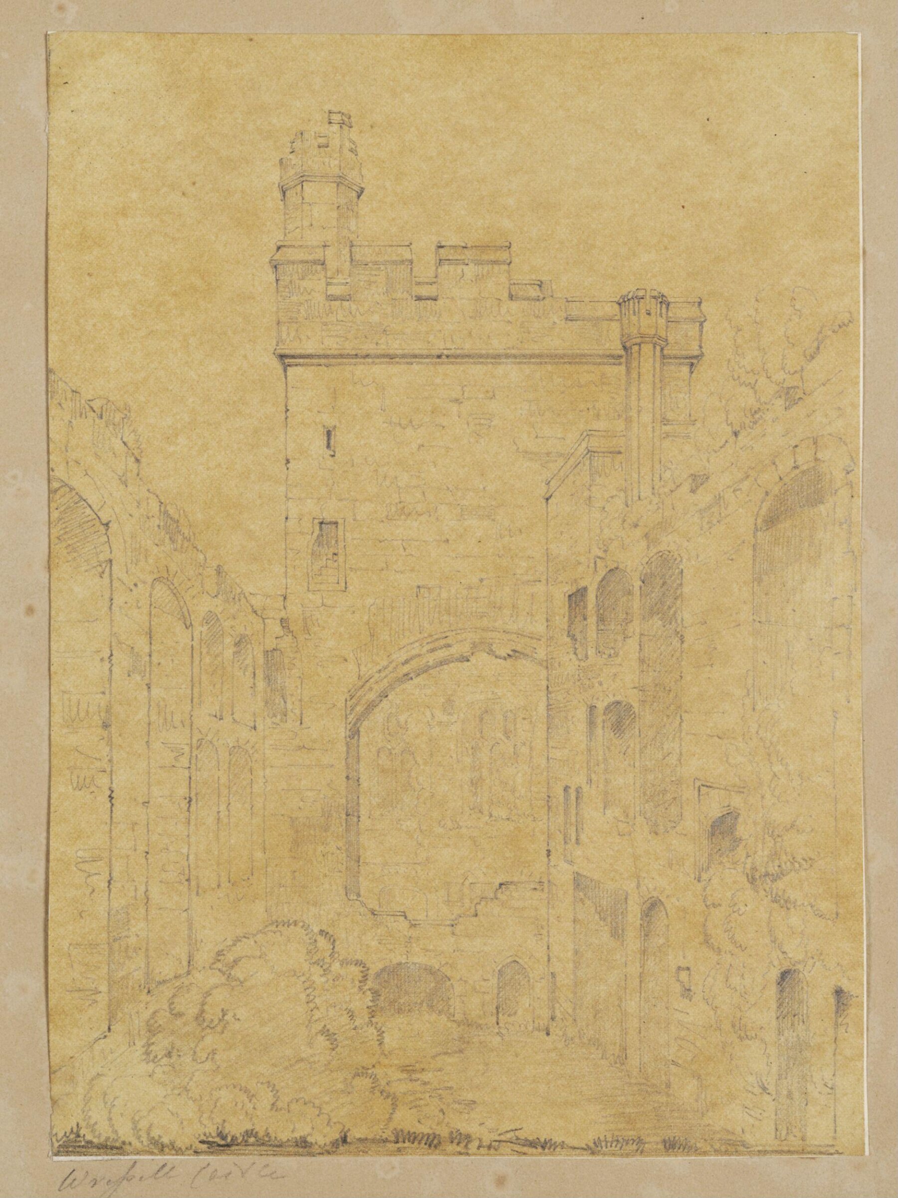 Drawing, Anthony Salvin, 19th century