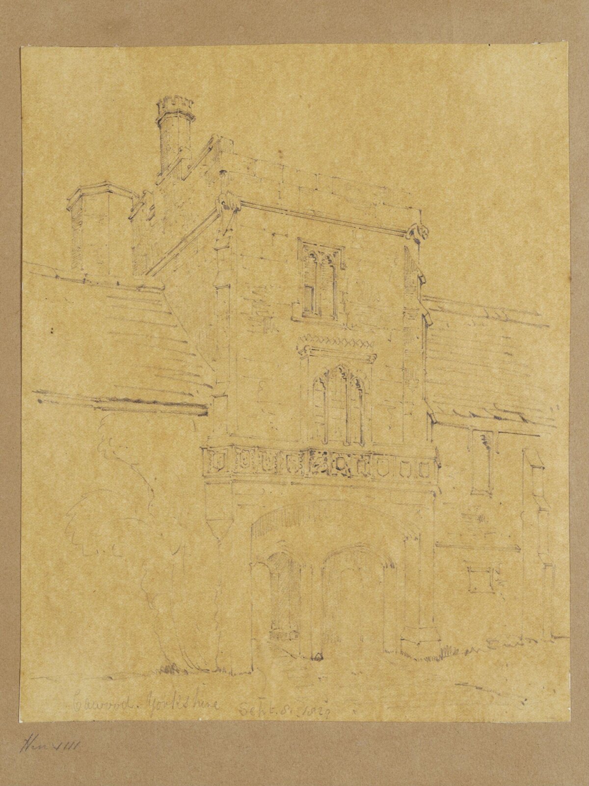Drawing, Anthony Salvin, 8/9/1829