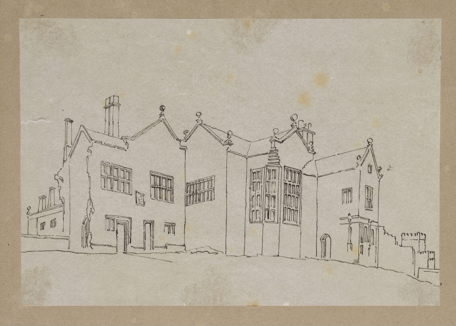 Drawing, Anthony Salvin, 19th century
