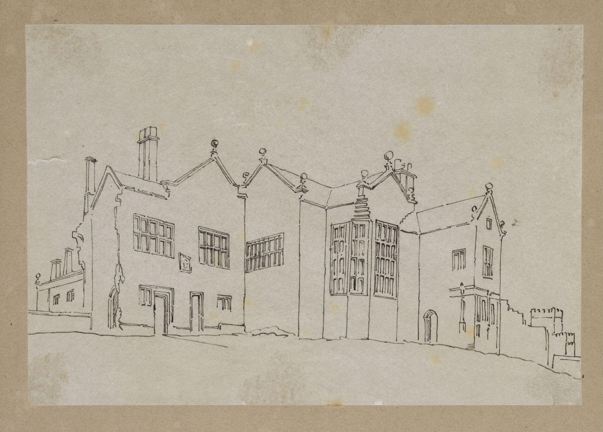 Drawing, Anthony Salvin, 19th century