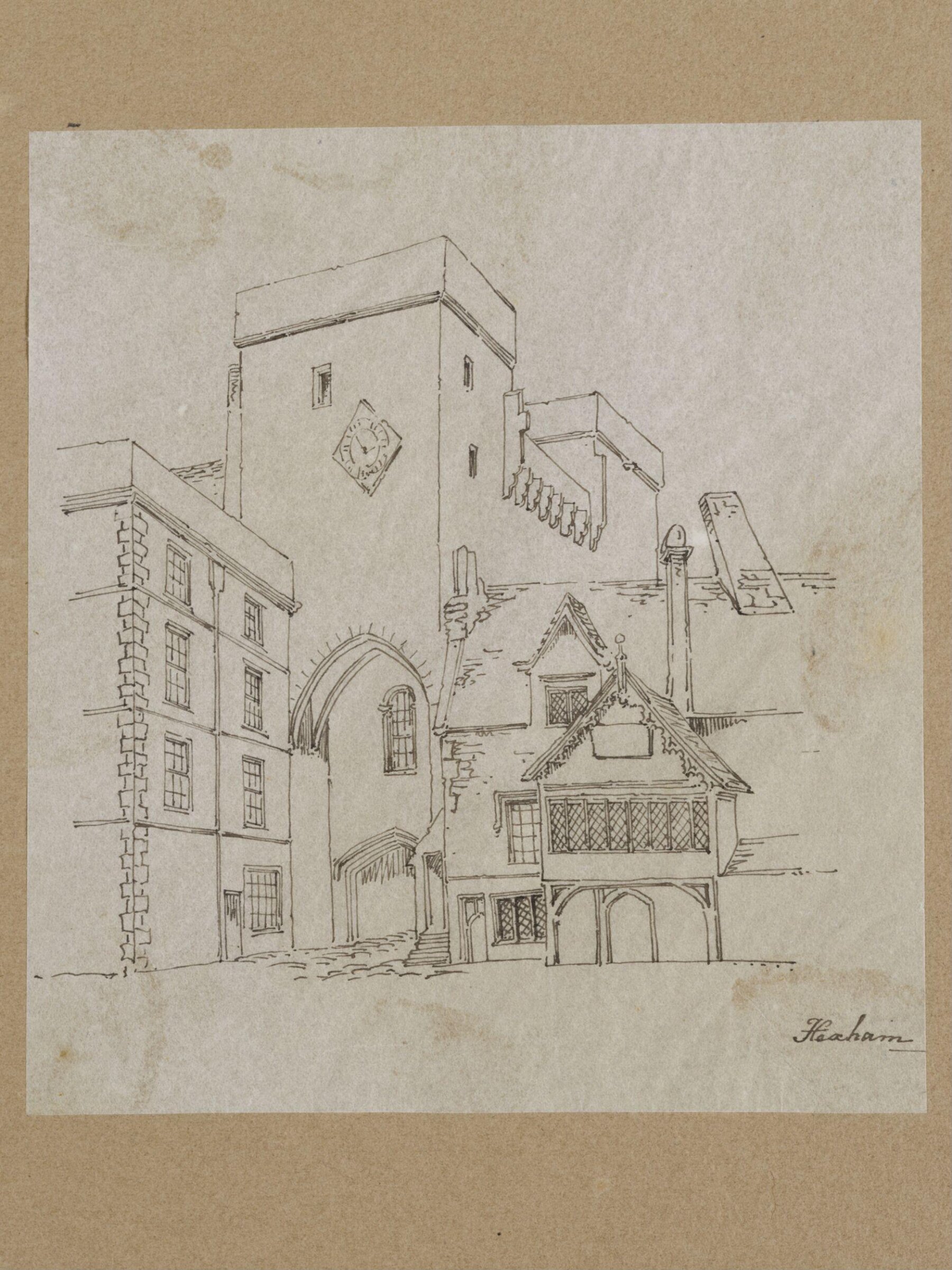 Drawing, Anthony Salvin, 19th century