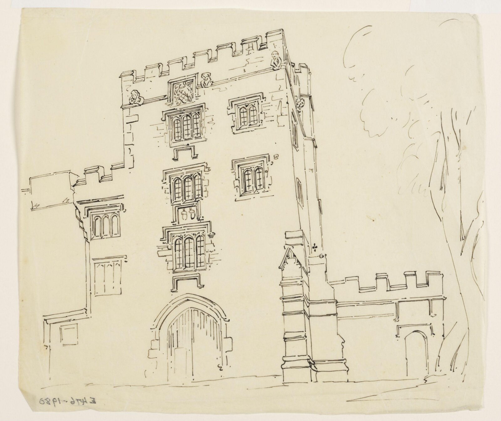 Drawing, Anthony Salvin, 19th century