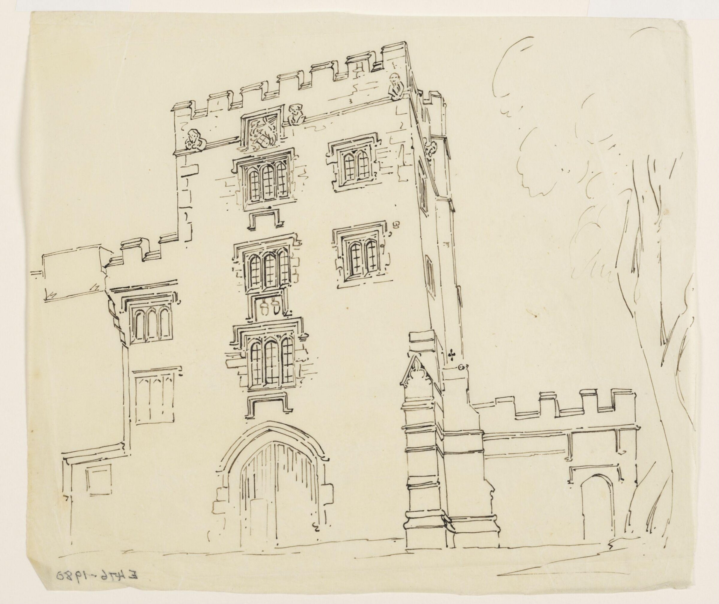 Drawing, Anthony Salvin, 19th century