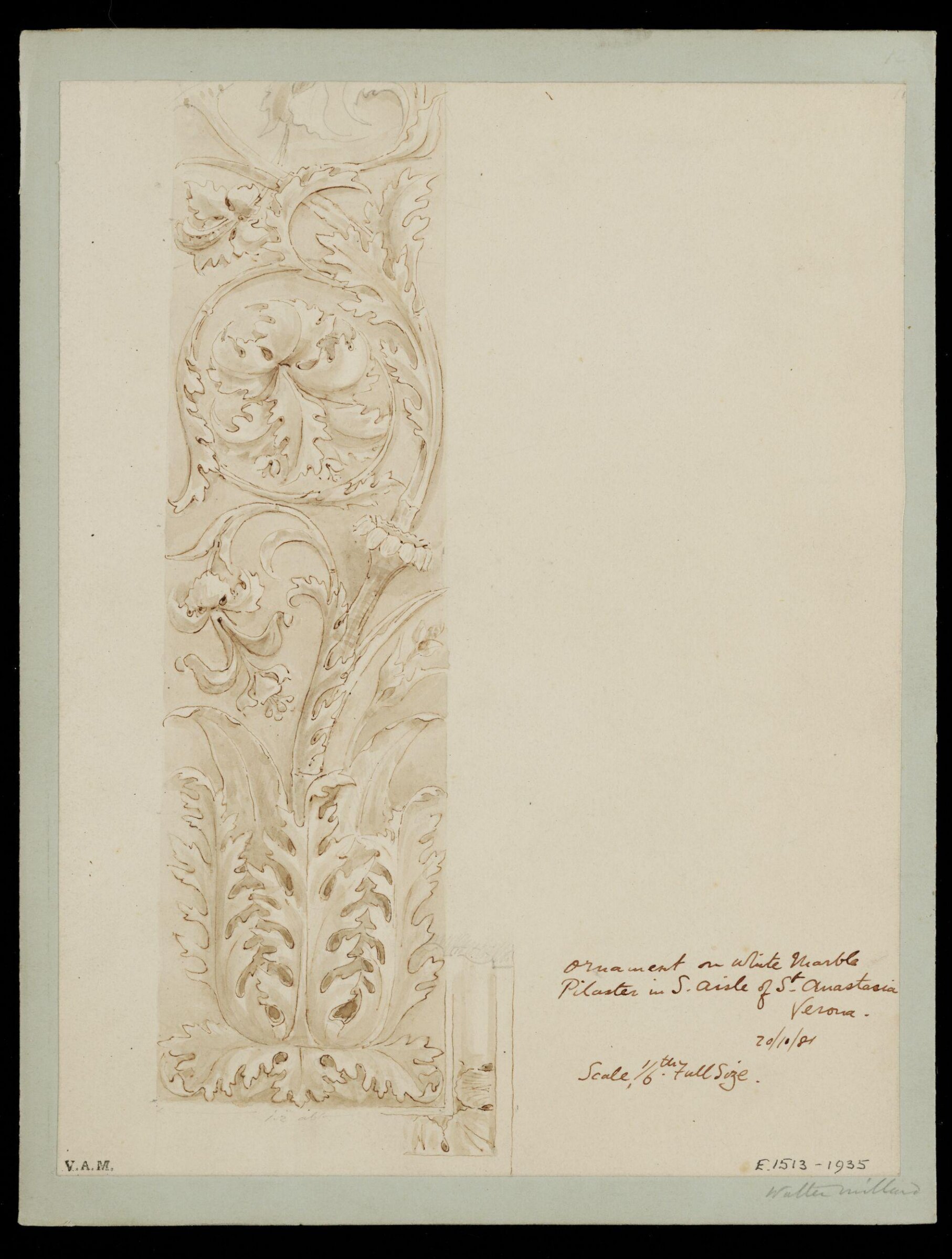 One of 235 drawings of architectural subjects in France, Germany, and Italy, Walter John Nash Millard, 20th October 1881