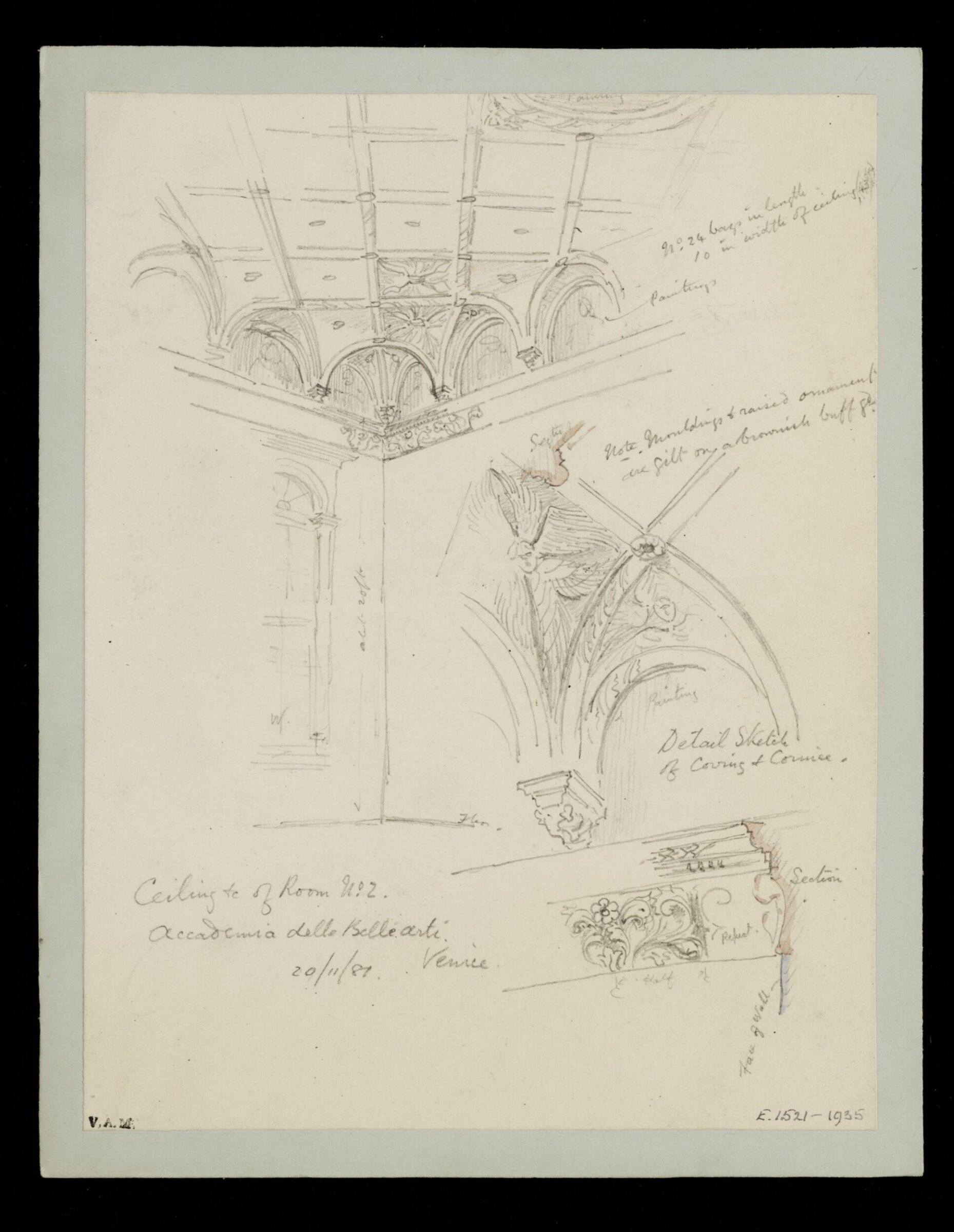 One of 235 drawings of architectural subjects in France, Germany, and Italy, Walter John Nash Millard, 20th November 1881