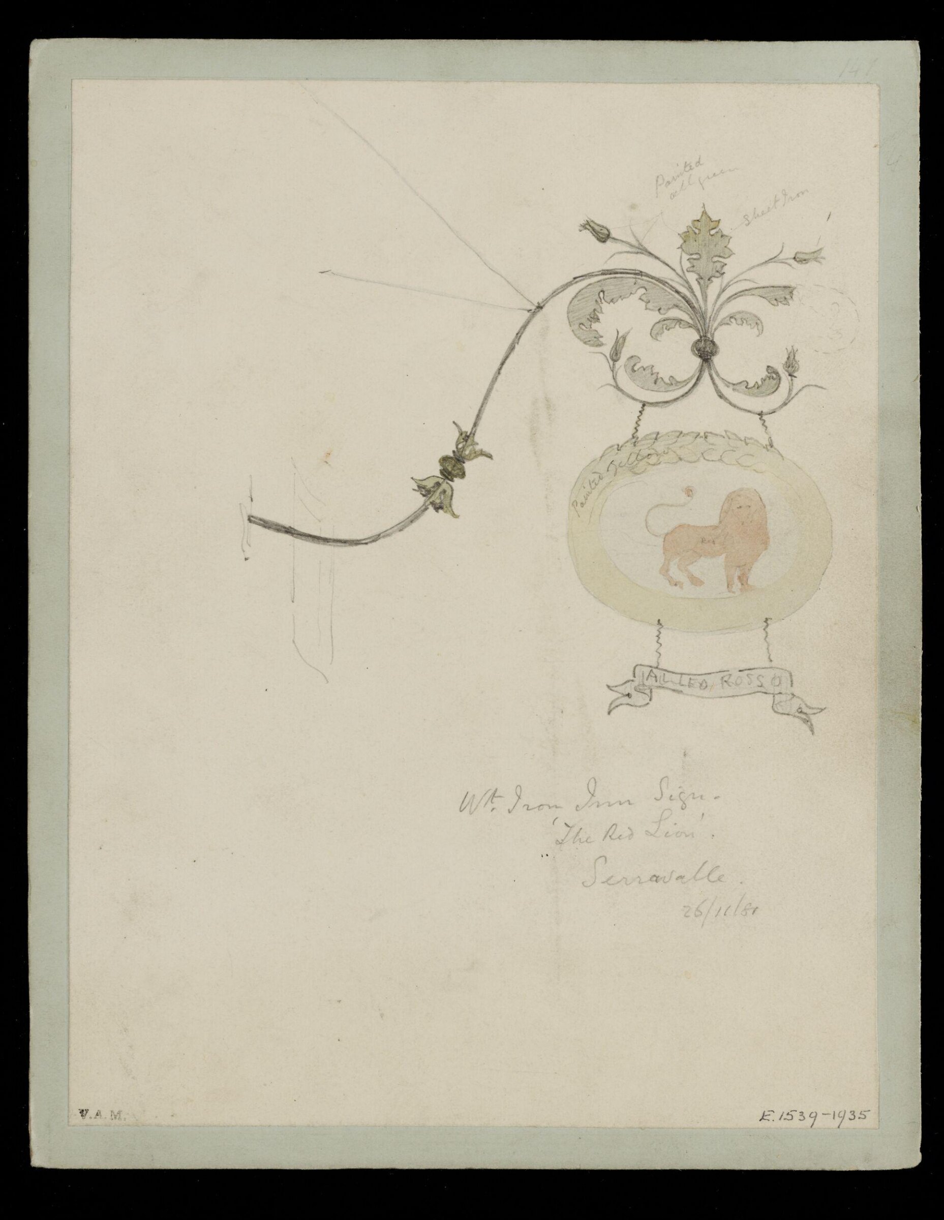 One of 235 drawings of architectural subjects in France, Germany, and Italy, Walter John Nash Millard, 26th November 1881